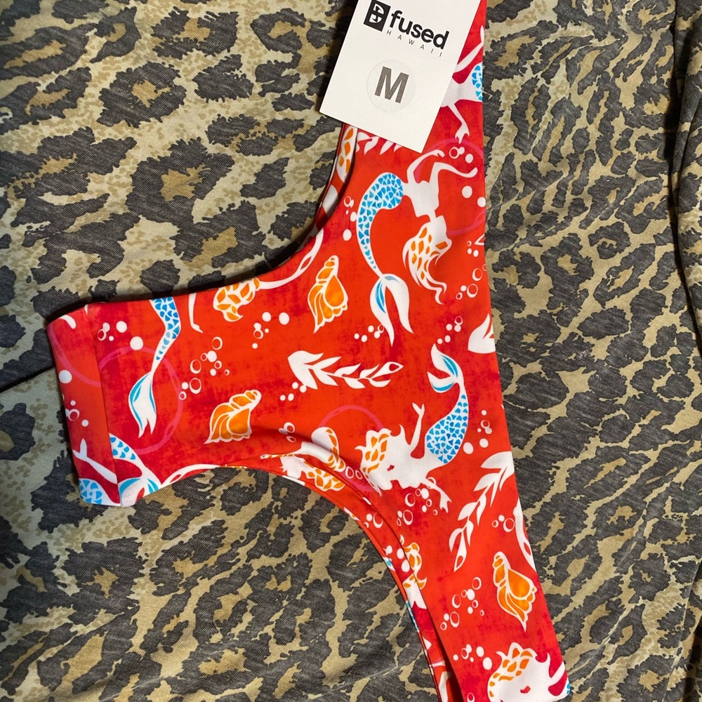 Fused Hawaii swim bottoms and tops.